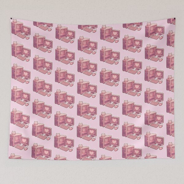 Item preview, Cute Pink Gamer Girl Kawaii PC Setup Sticker designed and sold by FloraLume.