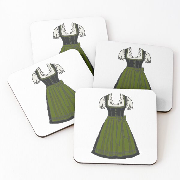 Item preview, Dirndl bavarian green traditional woman dress clothing designed and sold by EmeraldeaArt.