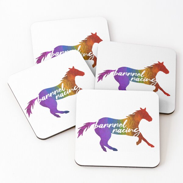 Item preview, Rainbow Barrel Racing Horse designed and sold by Trotting Hooves.