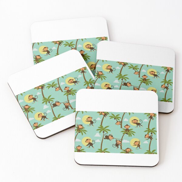 Item preview, Funny Monkeys Pattern – Cute & Quirky Jungle Vibes! designed and sold by FitEnvy.