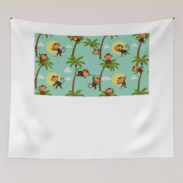 Item preview, Funny Monkeys Pattern – Cute & Quirky Jungle Vibes! designed and sold by FitEnvy.
