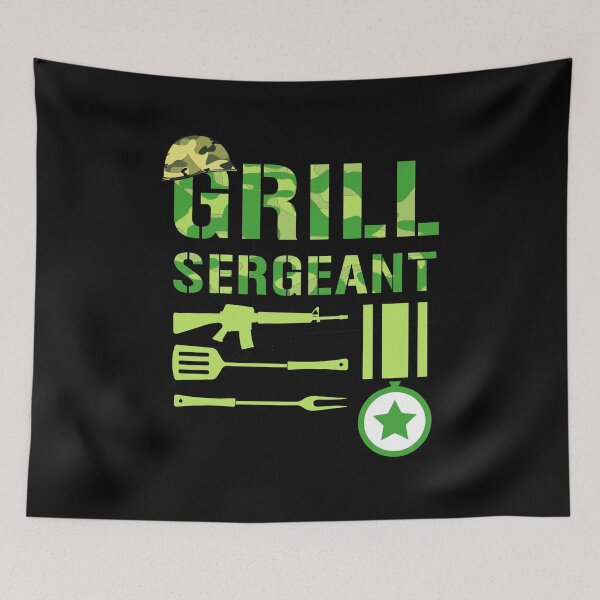 Item preview, Grill Sergeant Camo BBQ Funny Military Grilling Gift designed and sold by Dmetalx Art Apparel.