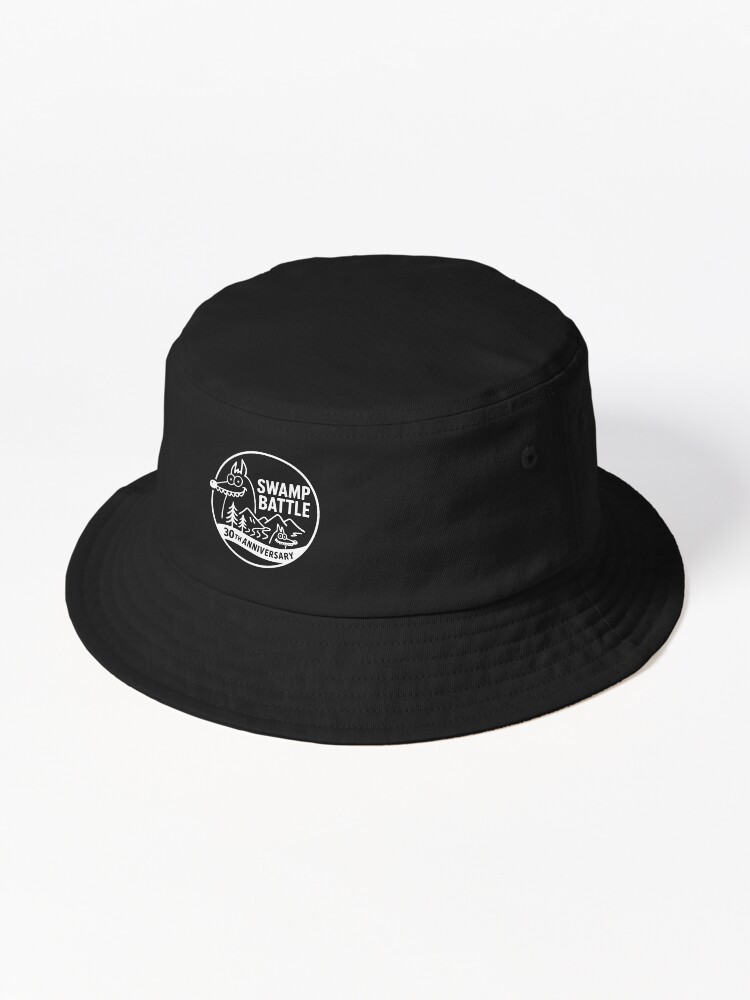 Thumbnail 1 of 6, Bucket Hat, Swamp Battle - White designed and sold by MrFunGnome.