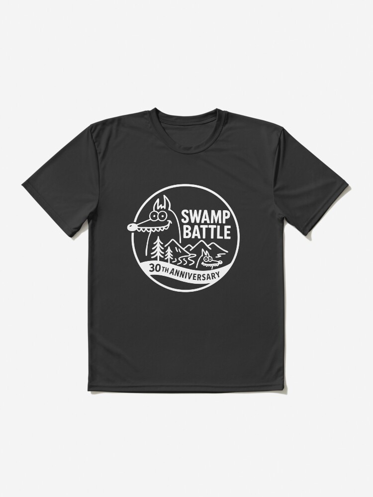 Thumbnail 2 of 7, Active T-Shirt, Swamp Battle - White designed and sold by MrFunGnome.