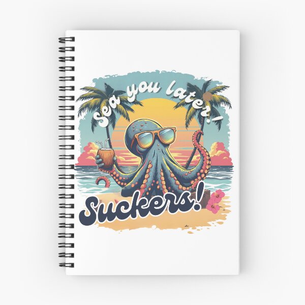 Item preview, Sea You Later Suckers – Funny Octopus Drinking Cocktail Design designed and sold by twilightprints.