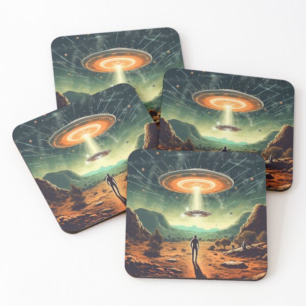 Item preview, Sci-fi UFO Alien Landscape designed and sold by Jcat7.