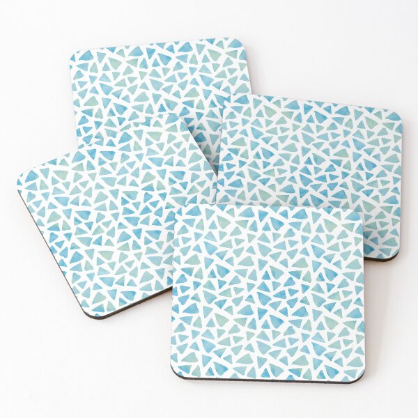 Item preview, Blue Watercolor Triangles designed and sold by PrettySimple Graphic Design.