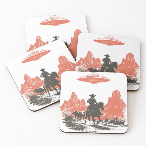 Item preview, Cowboy Silhouette Orange UFO designed and sold by Jcat7.