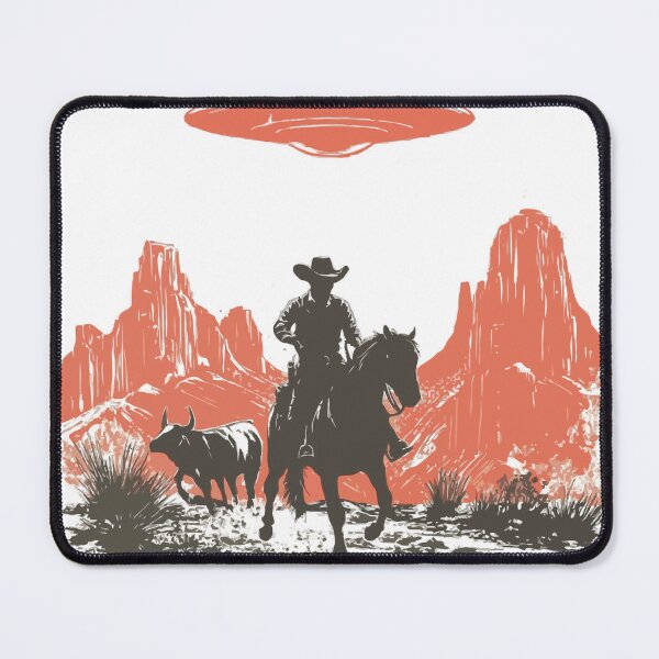 Item preview, Cowboy Silhouette Orange UFO designed and sold by Jcat7.