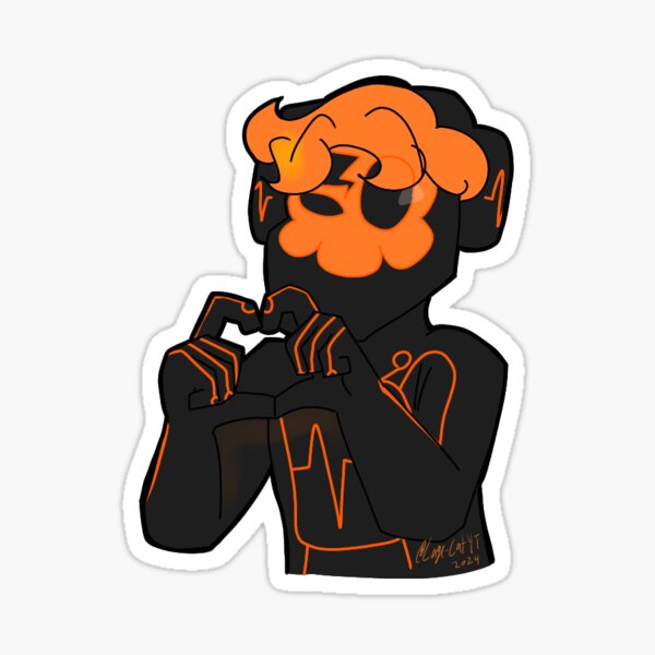 Item preview, Zero_One sticker + button 1 (CageCatYT) designed and sold by CageCatYT.