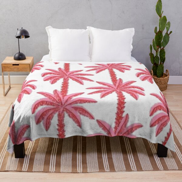 Item preview, pink palm tree pattern designed and sold by pksart1.