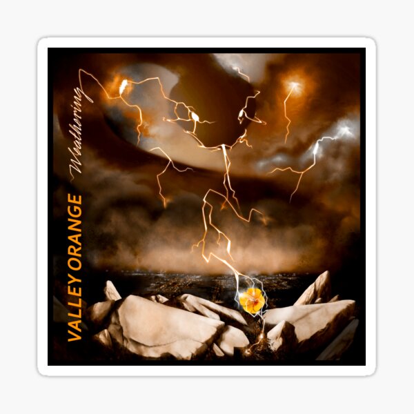 Valley Orange Weathering Album Art Sticker