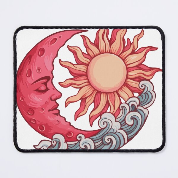 Item preview, Moon Face And Sun And Wave designed and sold by Gkinoki.