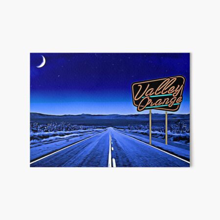 Valley Orange Road Banner Art Board Print