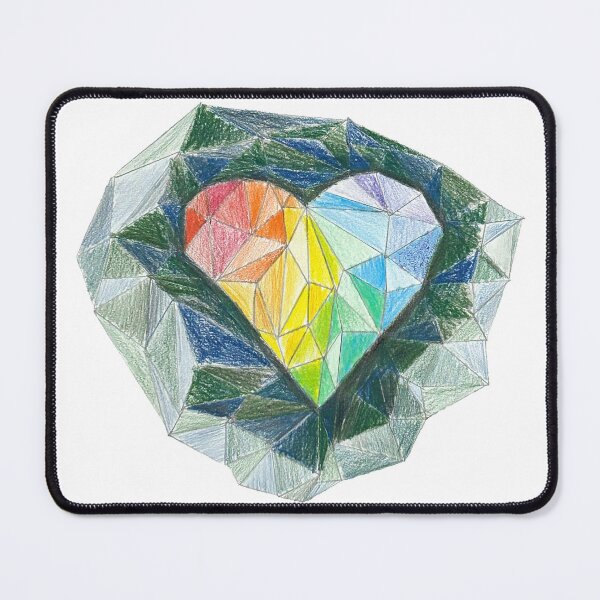 Item preview, Rainbow Faceted Heart Gem designed and sold by KatsCreatures.