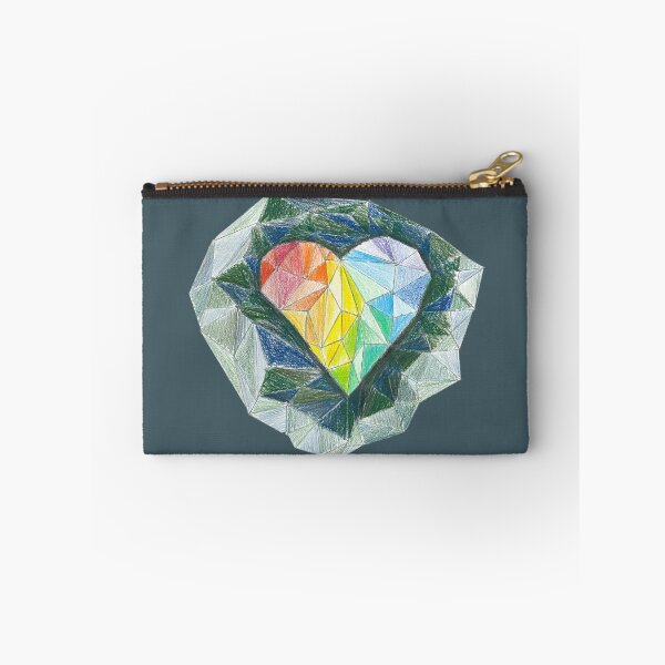 Item preview, Rainbow Faceted Heart Gem designed and sold by KatsCreatures.