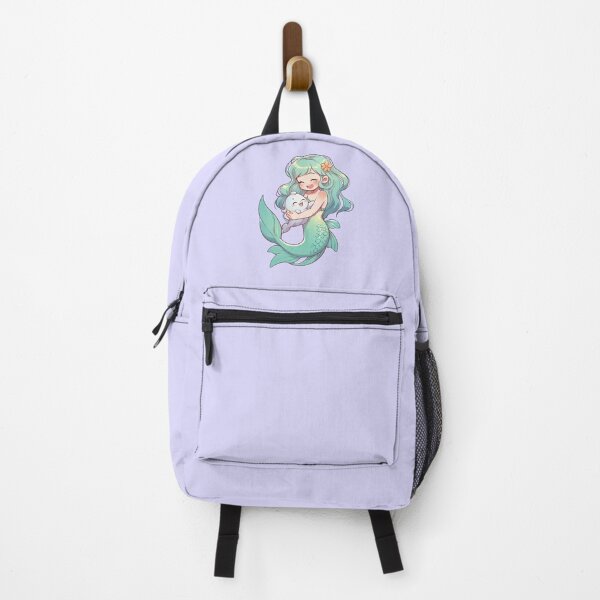 Item preview, Cute Mermaid and Baby Dolphin – Pastel Kawaii Sticker Design designed and sold by TheArtOfChaa.