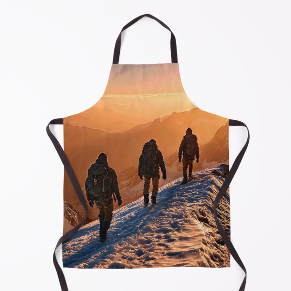 Item preview, Majestic Sunset Illuminates Mountaineers Trekking Through Snowy Peaks designed and sold by jecphotography and art.