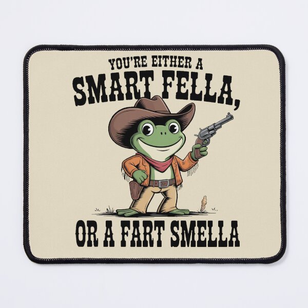 Item preview, You're Either A Smart Fella Or A Fart Smella Vintage Frog, Cowboy Frog, Fart Joke designed and sold by Dabbing Turtle Designs.