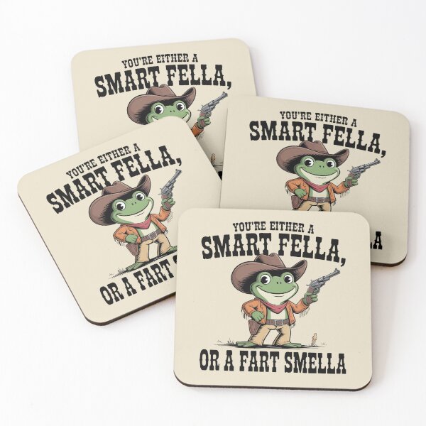 Item preview, You're Either A Smart Fella Or A Fart Smella Vintage Frog, Cowboy Frog, Fart Joke designed and sold by Dabbing Turtle Designs.