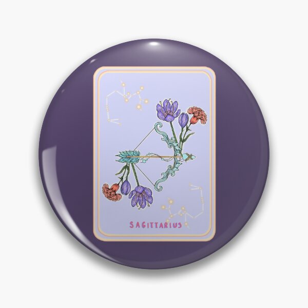 Item preview, Sagittarius Pastel Tarot Card With Constellation And Flower designed and sold by Quotesnthings.