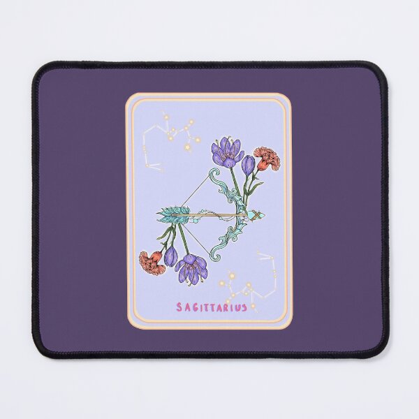 Item preview, Sagittarius Pastel Tarot Card With Constellation And Flower designed and sold by Quotesnthings.