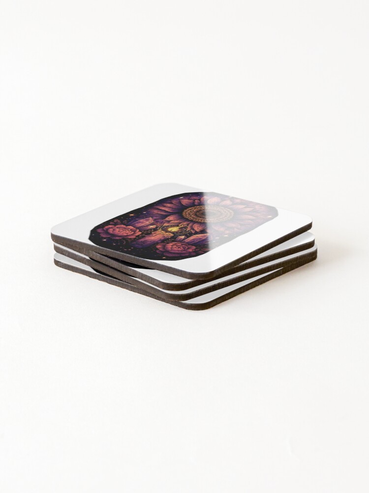 Thumbnail 4 of 5, Coasters (Set of 4), Spiritual Bloom Rising designed and sold by SimplePeace.