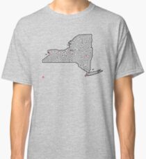 New York Shaped Maze | Hand Designed by David Birkey | Albany / Buffalo / New York City / Rochester / Syracuse Classic T-Shirt