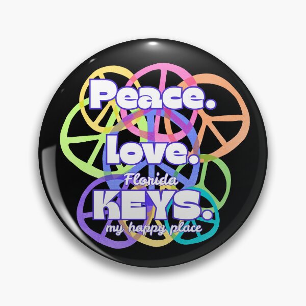 Item preview, Peace Sign Love Keys Happy Place  designed and sold by Catawampus-Cat.