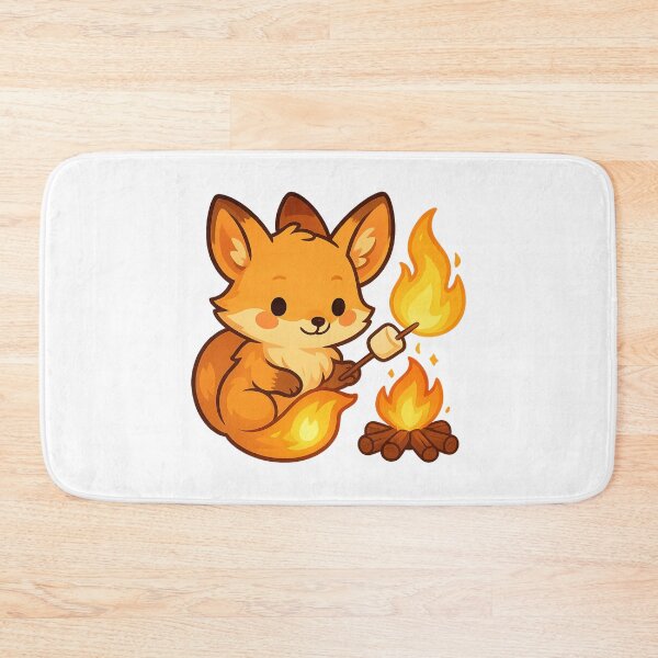 Item preview, Kawaii Fire Fox – Cute Elemental Flame Sticker designed and sold by Tenpercentluck.