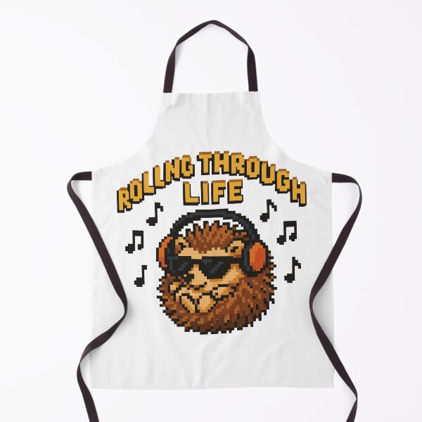 Item preview, Rolling Through Life – Cool Hedgehog Pixel Music Vibes designed and sold by NaturePixel.