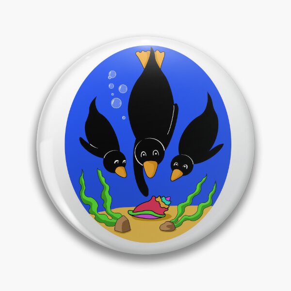 Item preview, Born to Dive – Playful Penguin Adventure Design designed and sold by DLawsonDesigns.