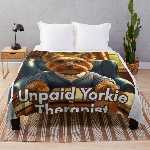 Item preview, Unpaid Yorkie Therapist – Funny Yorkshire Terrier Dog Psychiatrist Design designed and sold by Fredster1966.