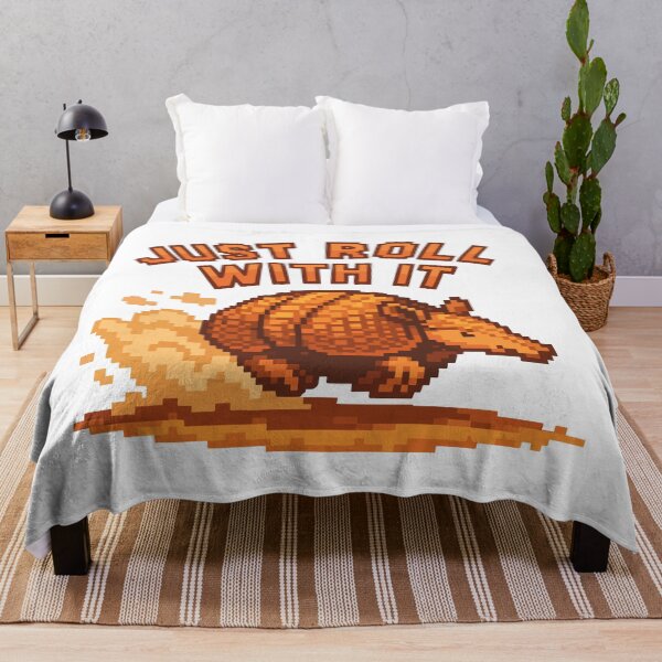Item preview, Just Roll With It – Armadillo Pixel Speed Run Desert Art designed and sold by NaturePixel.
