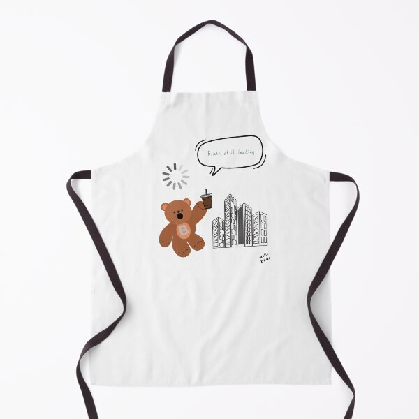 Item preview, Brain Still Loading – Cute Coffee Bear Office Mood ( White / Transparent ) designed and sold by mintmono-studio.