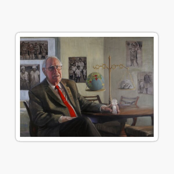 Item preview, The Remedy oil painting portrait of The Hon Dr Basil Hetzel AC by Avril Thomas designed and sold by AvrilThomasart.