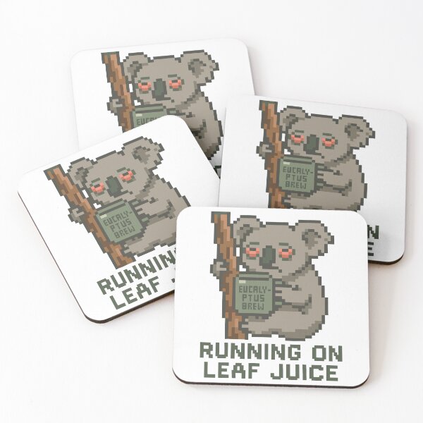 Item preview, Running on Leaf Juice – Koala Pixel Burnout Mood designed and sold by NaturePixel.