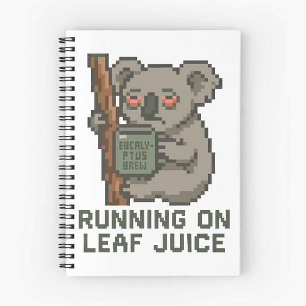 Item preview, Running on Leaf Juice – Koala Pixel Burnout Mood designed and sold by NaturePixel.