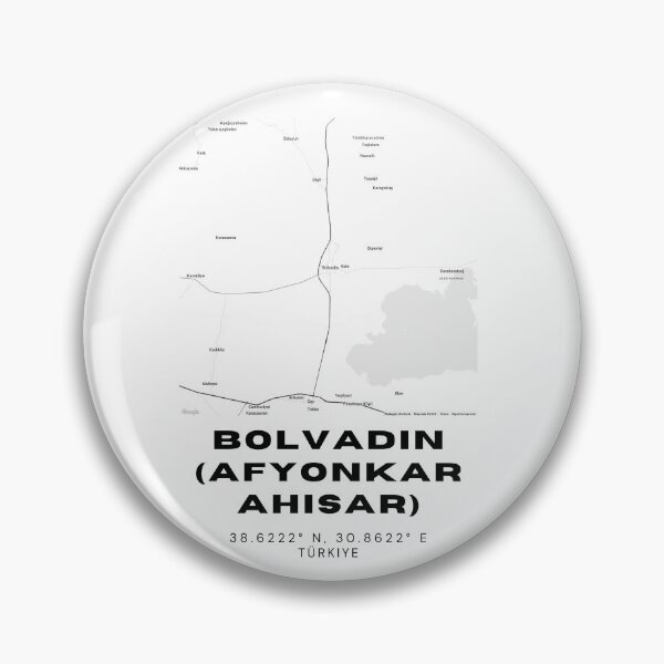 Item preview, Minimalist Bolvadin Map – Modern Black & White District Poster designed and sold by RM-Journey.