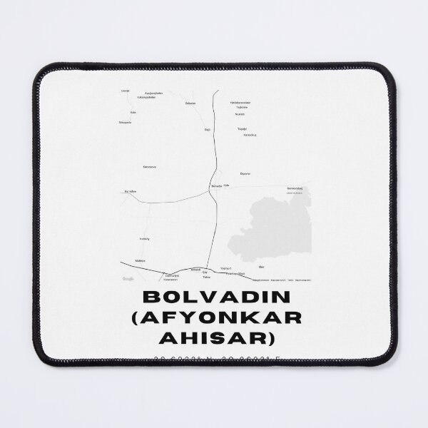 Item preview, Minimalist Bolvadin Map – Modern Black & White District Poster designed and sold by RM-Journey.