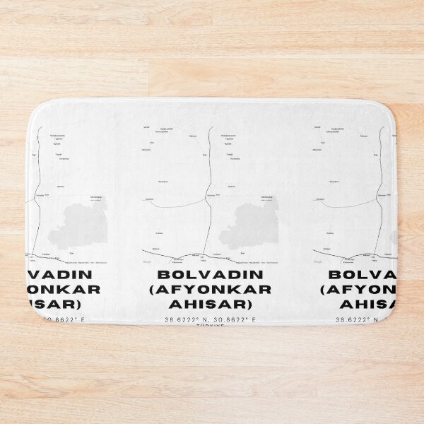 Item preview, Minimalist Bolvadin Map – Modern Black & White District Poster designed and sold by RM-Journey.