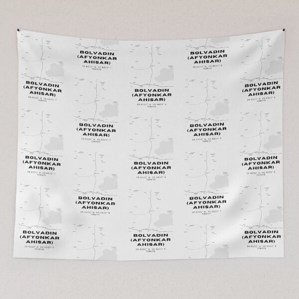 Item preview, Minimalist Bolvadin Map – Modern Black & White District Poster designed and sold by RM-Journey.
