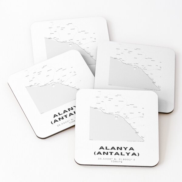 Item preview, Minimalist Alanya Map – Mediterranean Coastal City Poster designed and sold by RM-Journey.