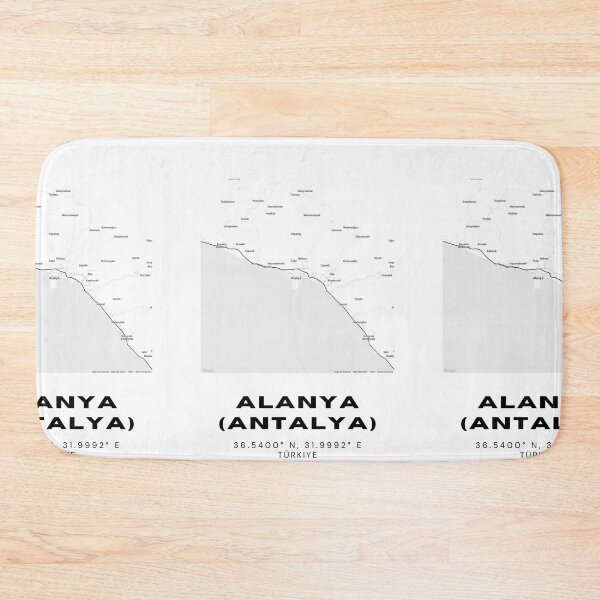Item preview, Minimalist Alanya Map – Mediterranean Coastal City Poster designed and sold by RM-Journey.