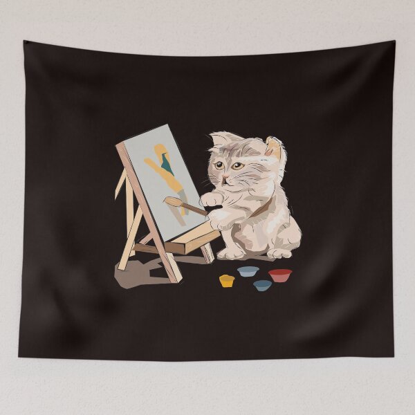 Item preview, Cat Painting Illustration designed and sold by karyalangit.