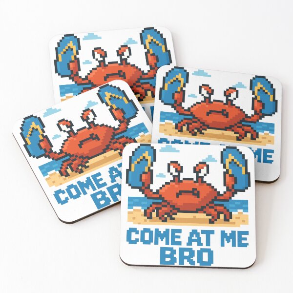 Item preview, Come At Me, Bro – Pixel Crab Beach Fighter Design designed and sold by NaturePixel.
