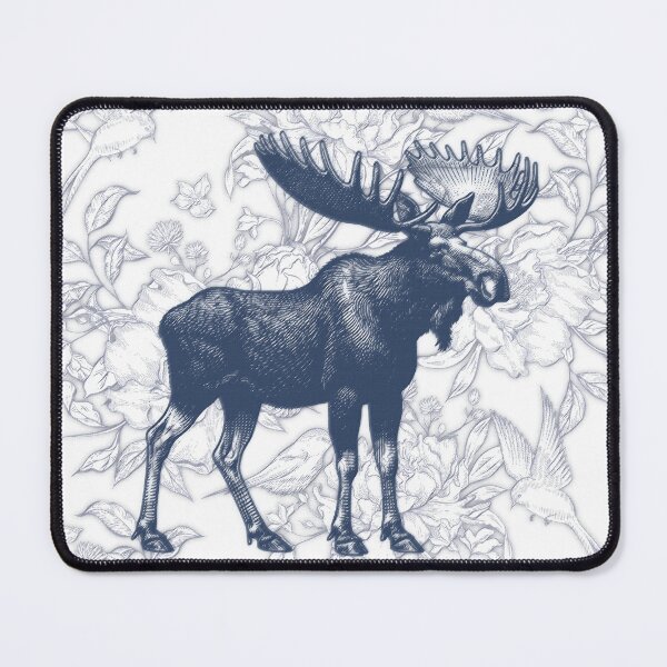 Item preview, Sabrina Farmer Art - Blue Toile Moose - Wildlife for Home  designed and sold by sabrinart42.