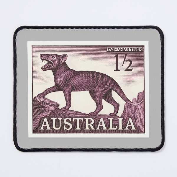 Item preview, 1958 Australia Tasmanian Tiger Postage Stamp designed and sold by retrographics.