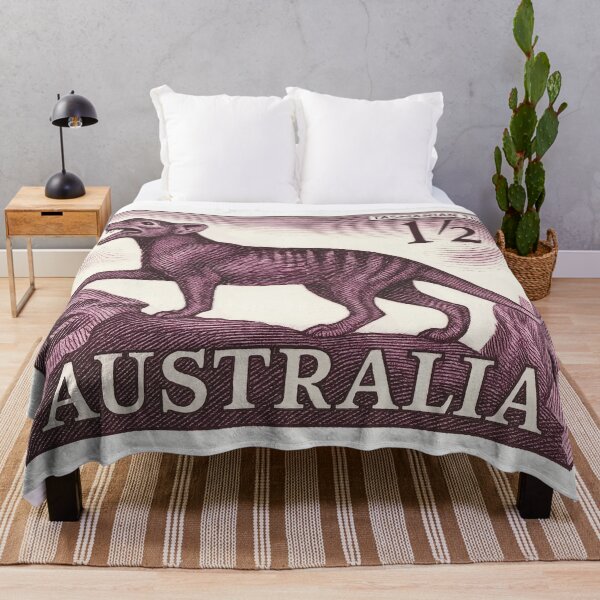 Item preview, 1958 Australia Tasmanian Tiger Postage Stamp designed and sold by retrographics.