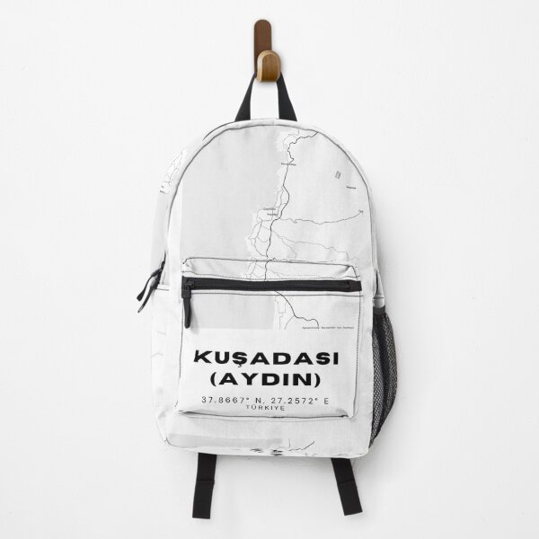 Item preview, Minimalist Kuşadası Map – Aegean Coastal City in Black & White designed and sold by RM-Journey.